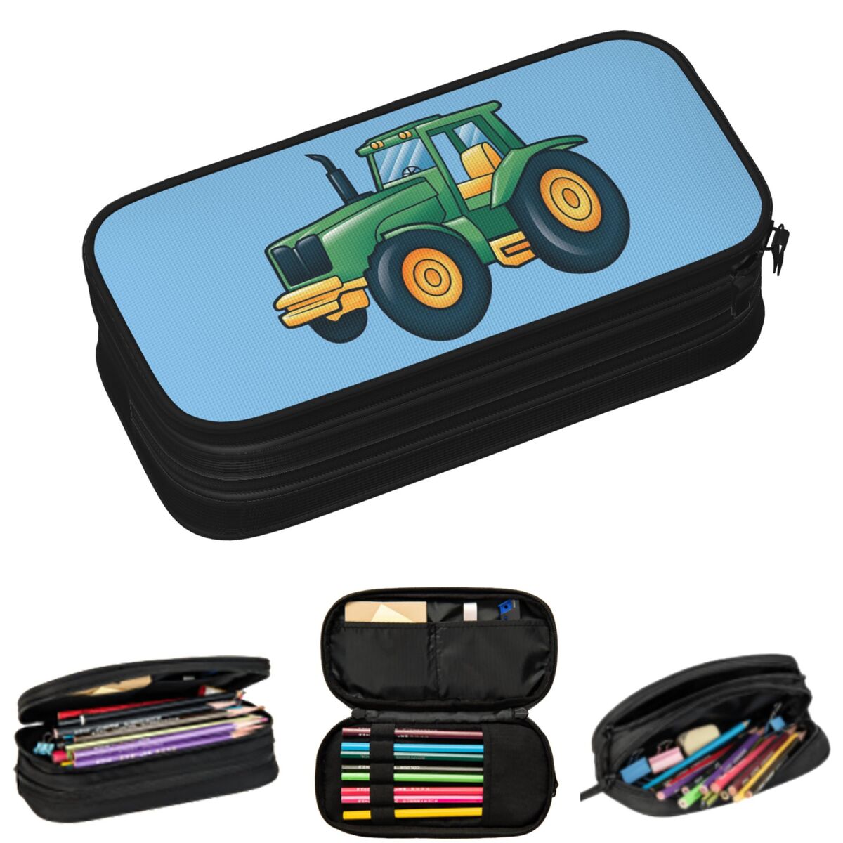 Agriculture Farming Cartoon - Estuches para lápices con dibujos de
