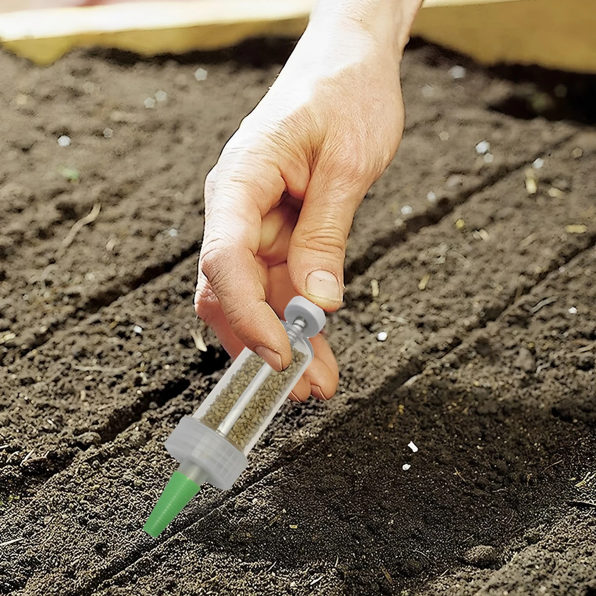 Mini dispensador de semillas d - Manual Seeder Hand reseña y precio