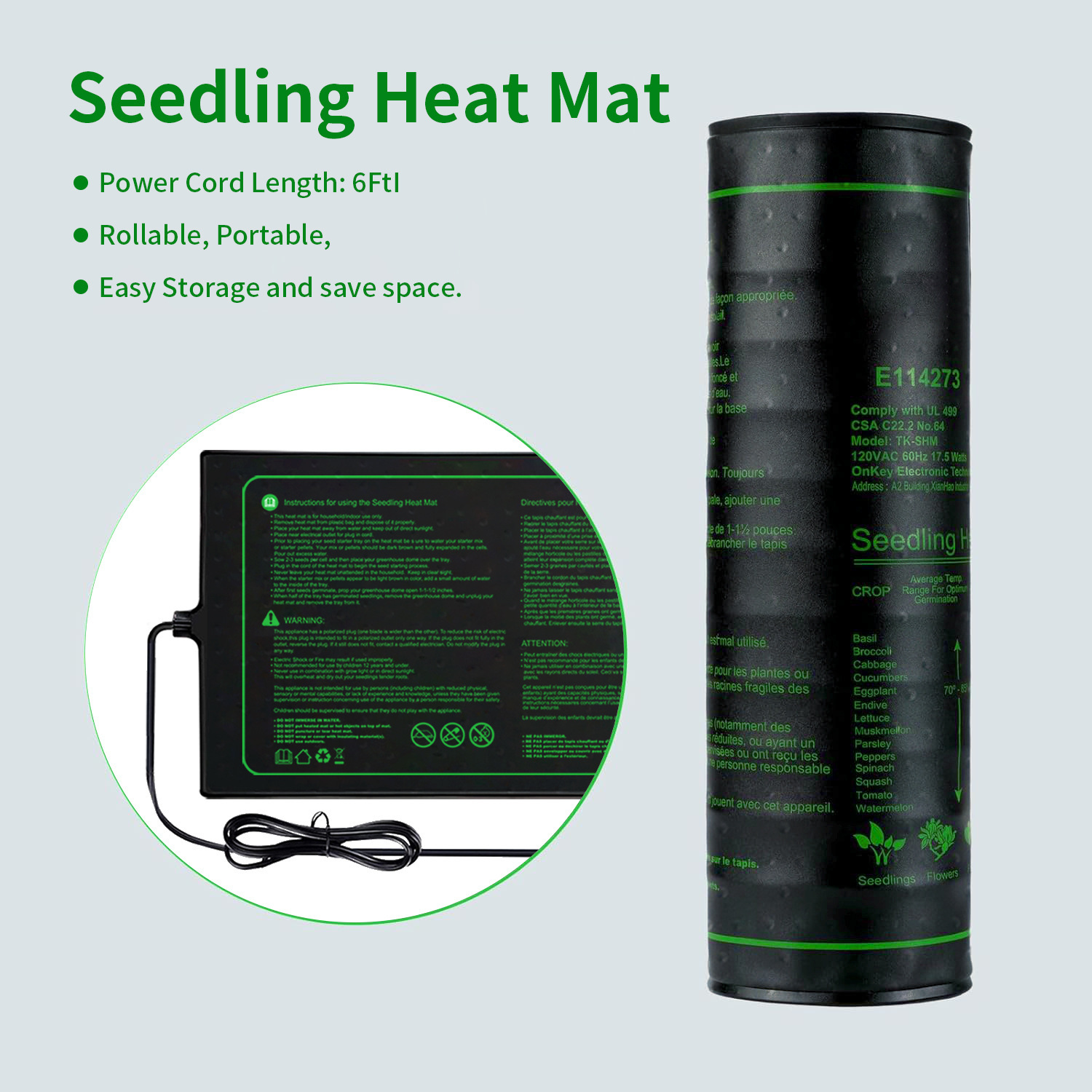 Paquete de dos alfombrillas té - Seedling Heat Mat reseña y precio