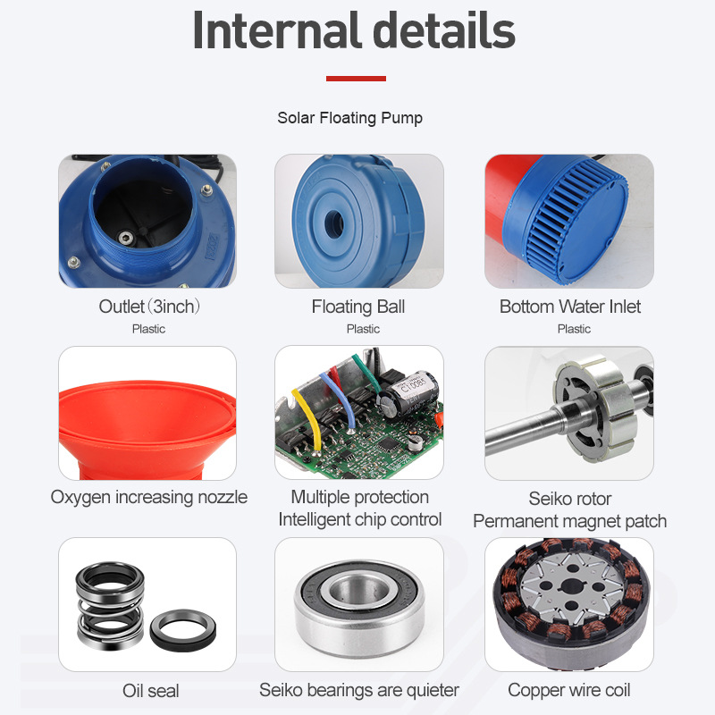 Bomba de oxígeno flotante para - Fish Pond Aerator reseña y precio