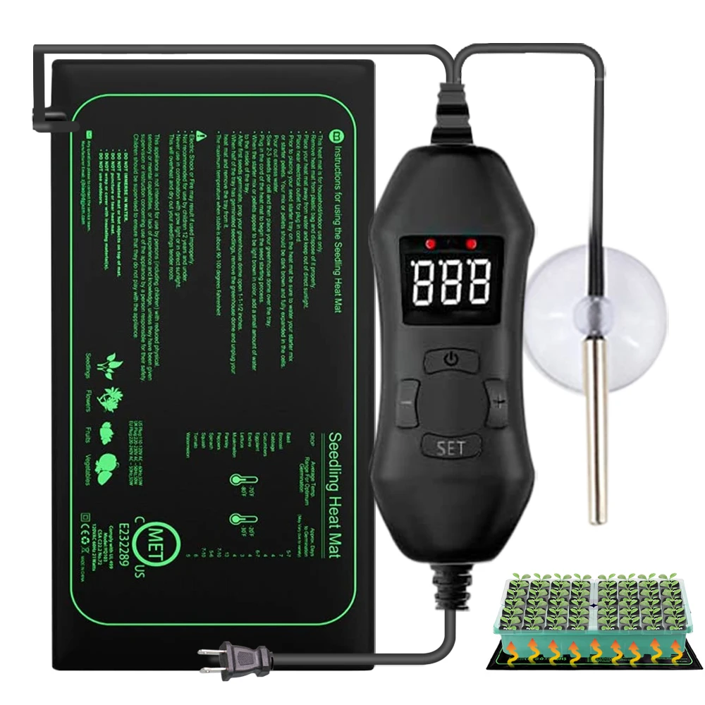 Termostato ajustable de 50W EU - Seedling Heat Mat reseña y precio