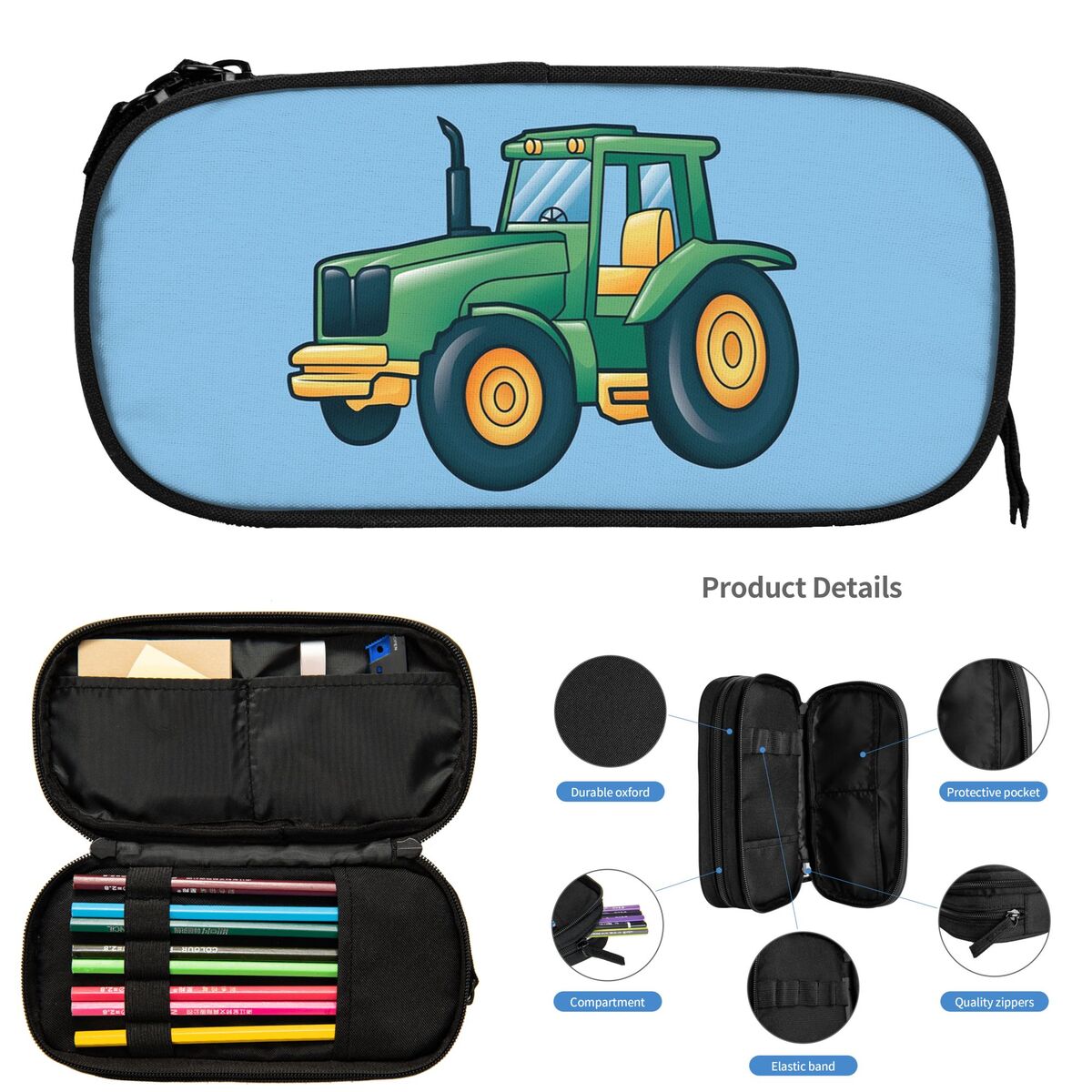 Estuches para lápices con dibu - Agriculture Farming Cartoon reseña y precio